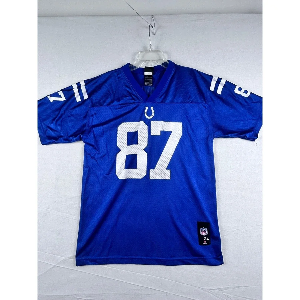 NFL Team Apparel Indianapolis Colts Reggie Wayne‎ 87 Jersey Blue XL 18-20 Youth